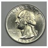 1939 Washington Quarter Brilliant Uncirculated BU