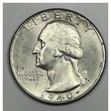 1940 Washington Quarter Brilliant Uncirculated BU