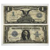 1899 Black Eagle & 1923 $1 Large Size Note Pair