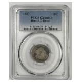 1807 Draped Bust Silver Dime PCGS AG detail