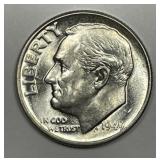 1949 Roosevelt Silver Dime Uncirculated BU