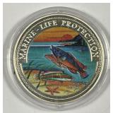 MALTA: 1999 100 Liras Colorized Marine Life