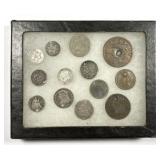 Lucky 13 Type Coins Holed, In Riker Box