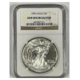 1996 Silver American Eagle NGC GEM UNC