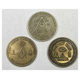 Trio Masonic Grand Lodge Of Georgia Medallions