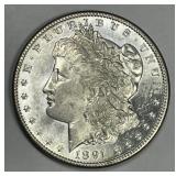 1891 Morgan Silver $1 Brilliant Uncirculated BU