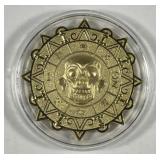 Aztec Treasure 1 oz Copper 24K Plated Medallion