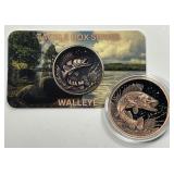 Walleye 1 oz Copper Fish Medal Tackle Box Series