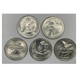 2020-W West Point Quarter Complete 5-Coin Set
