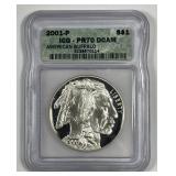 2001 American Buffalo Commemorative Silver $1 ICG