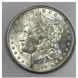 1890 Morgan Silver $1 Uncirculated BU details
