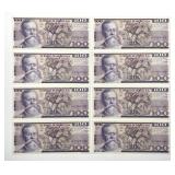 MEXICO: Eight 1982 100 Pesos Notes Consecutive CU