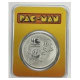 NIUE: 2020 $2 Silver PAC MAN 40th 1 oz .999 BU