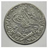 TURKEY: Ottoman Empire 1911 Silver Kurush
