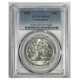 1935 Connecticut Commemorative Half PCGS MS64