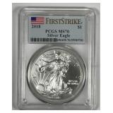 2018 Silver American Eagle PCGS MS70 FS