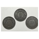CANADA: New Brunswick 1864 Cent Trio Fine