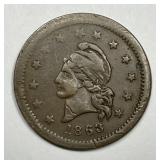 1863 Civil War Token CWT Wilsons 1 Medal