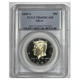 2005-S Kennedy Silver Half Proof PCGS PR69 DCAM