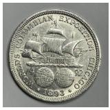 1893 Columbian Expo Silver Half AU