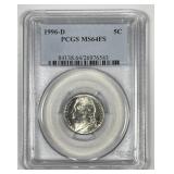 1996-D Jefferson Nickel Full Steps PCGS MS64 FS