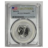 2016-D Jefferson Nickel Full Steps PCGS MS66 FS