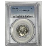 1992-D Jefferson Nickel Full Steps PCGS MS64 FS
