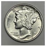 1939 Mercury Silver Dime Brilliant Uncirculated BU