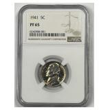1941 Jefferson Proof Nickel NGC PF65