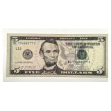 2013 $5 FRN True RADAR Note