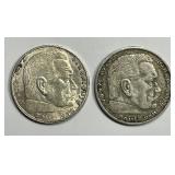 GERMANY: Third Reich 1937-A & 1938-B 2 Mark Pair