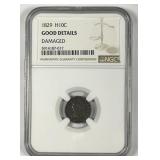 1829 Capped Bust Half Dime H10c NGC G details