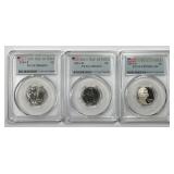 2017 PDS Jefferson Nickel Trio PCGS MS66FS & PR70