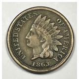1863 Indian Head Cent Very Fine VF
