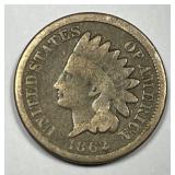 1862 Indian Head Cent Good G