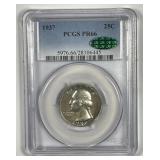 1937 Washington Silver Quarter Proof PCGS PR66 CAC