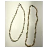Two Vintage Pearl Strands Cultured & Freshwater