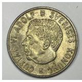 SWEDEN: 1954 Silver 2 Kroner