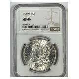 1879-O Morgan Silver $1 NGC MS60