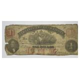 1862 One Dollar $1 Virginia Treasury Note