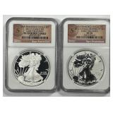 2012 Silver Eagle San Francisco Set Proof NGC 70