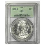 1904-O Morgan Silver $1 PCGS MS64 OGH