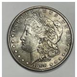 1898 Morgan Silver $1 About Uncirculated AU