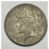 1925-S Peace Silver $1 Sharp Extra Fine XF+