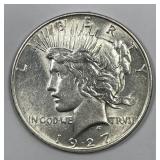 1927-D Peace Silver $1 About Uncirculated