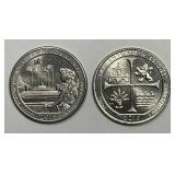 2019-W American Memorial & San Antonio 25c Pair