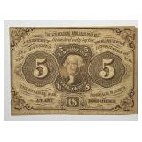 1862 5c Fractional First Issue Fr#1230 VF