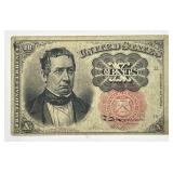 1874 10 Cent Fractional 5th Issue VF/XF