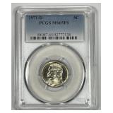 1971-D Jefferson Nickel Full Steps PCGS MS65 FS