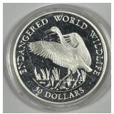 COOK ISLANDS: 1990 Silver $50 Endangered Wildlife